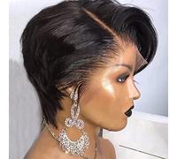 Parrucche corte Pixie per donne nere capelli umani Pixie Cut parrucca 13X4 Hd pizzo parte laterale Pixie Cut Lace Front Parrucche corte Bob Pre pizzicate con capelli del bambino