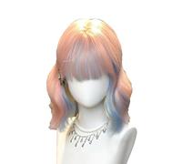 Parrucche Corte Ricce Colorate Con Frangetta Per Le Donne Ragazze Che Indossano Tutti I Giorni Le Feste Di Costumi Di Ruolo