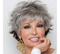 Parrucche corte ricce Pixie a strati Parrucca sintetica con frangia per donne bianche - 3-10 pollici