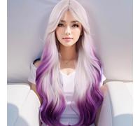Parrucche Cosplay - 70cm Lolita Beige Purple Dyed