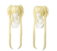 Parrucche Cosplay Anime Da Donna Per Tsukiyomi Utau Oro Staccabile Doppia Coda Di Cavallo Per Costume Da Festa Di Halloween