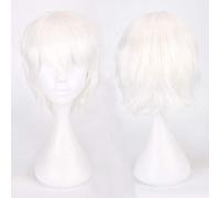 Parrucche cosplay anime Gintama Gintoki Sakata 35 cm Parrucca cosplay per capelli sintetici per capelli bianchi corti da uomo K049-1