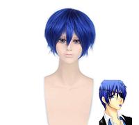 Parrucche Cosplay Anime Vocaloid Kaito Blu Corto Fibra resistente al calore Capelli sintetici Gioco di ruolo Parrucca PL-002-11