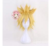 Parrucche Cosplay Aotu World God Rose Bionde Corti Brevi Strati Capelli sintetici Resistenti al calore Fibre Parrucche da festa MZ-1160