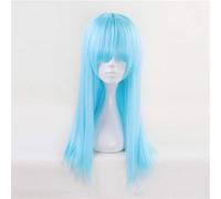 Parrucche Cosplay Aotu World Lemon Anime con frangia Lunghi capelli lisci Capelli sintetici Costume di Halloween Parrucca da gioco di ruolo MZ-1153