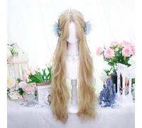 Parrucche Cosplay Da Donna Parrucca Lunga Ondulata Riccia Lolita Capelli Sintetici Resistenti Al Calore Per La Festa Di Natale Di Halloween (Brown)