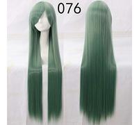 Parrucche cosplay di Halloween Lolita per capelli sintetici da 39 cm lunghi rettilinei da 39 '' Accessori per costumi di Halloween Parrucche per feste + Cappuccio 76