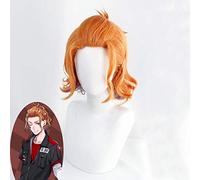 Parrucche Cosplay Diamond intrecciate Wonderland Cater Diamond Parrucca sintetica resistente al calore corta arancione per la festa di Halloween di Carnevale