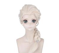 Parrucche Cosplay Elsa intrecciate bionde lunghe Halloween per le donne Parrucca sintetica per capelli da carnevale Purim Masquerade