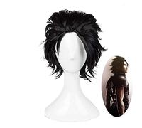 Parrucche Cosplay Final Fantasy Ff7 Zack Fair Corto Nero Slicked Parrucca sintetica resistente al calore + Parrucca Cap