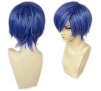 Parrucche Cosplay Gioco Da Uomo Per Yuuki Makoto Capelli Sintetici Blu Corti Unisex Per Costume Da Festa Di Halloween