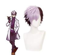 Parrucche Cosplay Hanako-kun legate alla toilette Tsuchigomori Mix Parrucca viola sintetica per capelli corti Parrucca Anime Costume Giochi di ruolo Parrucca
