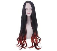 Parrucche cosplay lunghe Demon Slayer Nezuko Kamado Kimetsu no Yaiba Parrucche termoresistenti per capelli Parrucche + Cappuccio parrucca gratuito PL-180 1