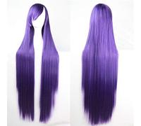 Parrucche cosplay lunghe dritte economiche RTGFS 100cm moda argento nero bianco rosso blu viola rosa verde parrucche sintetiche per le donne viola