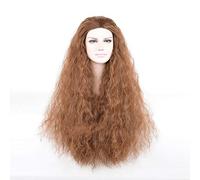 Parrucche cosplay Moana Principessa cosplay Ricci lunghi Castano scuro Capelli sintetici resistenti al calore Costume da festa di Halloween Parrucche marrone