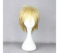 Parrucche Cosplay Noragami Yukine Parrucche sintetiche dorate a strati corti Noragami Aragoto Parrucca per costume da festa di Halloween Perucas KUWS015B