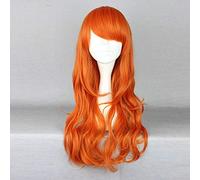 Parrucche Cosplay One Piece Nami Capelli sintetici resistenti al calore Parrucca da festa in costume anime Parrucca da festa di carnevale arancione di Halloween lunga