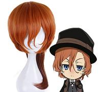 Parrucche Cosplay per cani randagi Bungo Anime Nakahara Chuuya Parrucca per capelli Cosplay Parrucca sintetica resistente al calore Parrucche per feste di Halloween