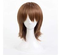 Parrucche Cosplay Persona 5 Goro Akechi Parrucca sintetica resistente al calore in lino grigio scuro + cappuccio parrucca