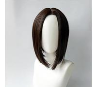 Parrucche Da Donna Con Capelli Corti E Lisci, Frangia Con Riga In Mezzo, Capelli Corti Bobo, Parrucche In Fibra Chimica Europee E Americane