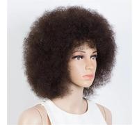 Parrucche Da Donna In Capelli Umani Brasiliani Castani Corte Afro Ricci E Crespi 180 14in##2