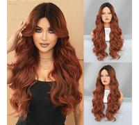 Parrucche da donna Parrucca Capelli Lunghi Ricci Con Onde Grandi, Copricapo Completo Da Donna, Alla Moda E Naturale, Adatta A Varie Occasioni Festa quotidiana(C)