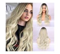 Parrucche da donna Parrucca da donna con temperamento, capelli lunghi ricci, in fibra chimica Parrucche