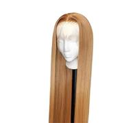 Parrucche da donna Parrucca for capelli umani biondo miele 13x4 HD parrucca frontale in pizzo diritta pre pizzicata for le donne Festa quotidiana(32inches)