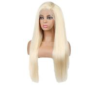 Parrucche da donna Parrucca frontale in pizzo biondo 613 13x4 con capelli umani, con bordo reale Parrucche(20inch)