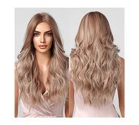 Parrucche da donna Parrucca lunga riccia resistente al calore for capelli finti da festa for donna Afro Ombre Marrone Biondo Cenere Parte centrale Parrucca sintetica Cosplay Parrucca per l'uso quotidi