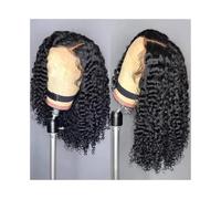 Parrucche da donna Parrucche corte senza colla Bob Capelli umani brasiliani 7x6 Parrucca in pizzo con onde profonde sciolte Parrucche anteriori in pizzo(8inches)