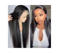 Parrucche da donna Parrucche frontali in pizzo pieno dritto 180 densità capelli umani for donne in pre-pizzicate 12-16 pollici Parrucche anteriori in pizzo(16inches)