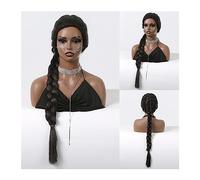 Parrucche da donna Parrucche sintetiche nere lunghe e lisce, treccia resistente al calore, capelli finti, partizione libera, parrucche for acconciatura fai da te for donne afro Parrucca per l'uso quot