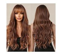 Parrucche da donna Parrucche sintetiche ondulate lunghe castane rosse ombre resistenti al calore naturale for feste cosplay giornaliere con frangia Parrucche for capelli arancioni ramate for donna Par