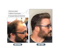 Parrucche da uomo 0.06-0.08mm Nodi Parrucchino Uomini Protesi Capillare Parrucca for Gli Uomini InvisibleThin Pelle di Sostituzione Dei Capelli Degli Uomini Sistema di Capelli Toupee Parrucca