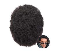 Parrucche da Uomo Afro Men Toupee Capelli Maschili Capillari Durevoli Fine Mono French Lace Parrucche da Uomo Protesi 6" Sistema di Sostituzione Unità Toupee da Uomo per l'abbigliamento Quotidiano Mas
