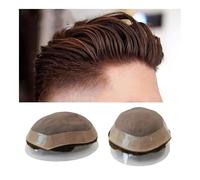 Parrucche da uomo con capelli veri Parrucca da uomo Toupee for capelli umani Parrucca for protesi for capelli maschili in pizzo mono fine durevole Parrucca da uomo Toupee Sistema di sostituzione dei c