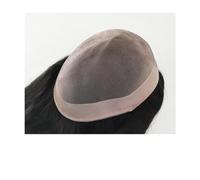 Parrucche da uomo Parrucca for capelli umani da 16 pollici for uomo, traspirante, fine, mono, in pelle di poliestere, intorno alle unità for capelli da uomo, sistema di sostituzione dei capelli europe