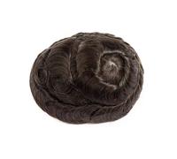 Parrucche da uomo Parrucca for uomo, sistema di sostituzione dei capelli Remy, base in pizzo francese completo, onda da 30 mm Uso quotidiano(6x8)