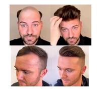 Parrucche da uomo realistiche Parrucca senza nodi da uomo in pelle ultra sottile da 0,04 mm parrucca maschile completa con loop a V capelli su base parrucchino parrucca da uomo protesi capillare capel