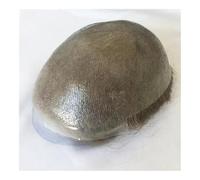 Parrucche da uomo realistiche Sistema di sostituzione del ciclo della base della pelle sottile dell'attaccatura dei capelli umani Parrucchino da uomo Protesi capillare Pezzi di capelli for parrucca ma