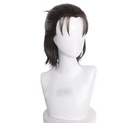 Parrucche da uomo resistenti al calore, morbide, lunghe fino alle spalle, dall'aspetto naturale, realistiche, con taglio mullet, per uomo, per Halloween, cosplay, parrucc,B