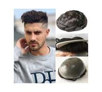 Parrucche da uomo Toupee da uomo Sistema di sostituzione dei capelli umani Pelle Protesi for capelli Base Look Skin Toupee da uomo Parrucca(6x8)