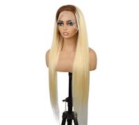 Parrucche di capelli umani #4/613 bionde for donne nere, parrucca brasiliana liscia 13x4 in pizzo Capelli Estensioni(T4/613-150%,18inch)