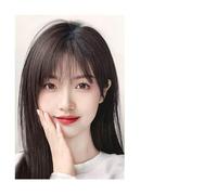 Parrucche Di Capelli Umani Bangs Wig Piece Full Real Human Hair Patch Fluffy Aumenta il volume dei capelli Fluffy Cover Capelli grigi Parrucca Decorativa Cosplay(11-(13-12)30CM-black)