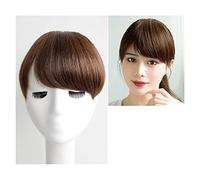 Parrucche Di Capelli Umani Frangia finta Parrucca for capelli veri da ragazza Frangia ispessita Frangia Qi Parrucca for capelli morbidi Parrucca Decorativa Cosplay(Light brown,C)