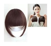Parrucche Di Capelli Umani Frangia finta Parrucca for capelli veri da ragazza Frangia ispessita Frangia Qi Parrucca for capelli morbidi Capelli Intrecciati Per Capelli Umani(Dark brown,B)
