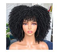 Parrucche Di Capelli Umani Parrucca con frangia for donne nere cosplay bionda bionda sintetica parrucche rosse naturali africane Capelli Intrecciati Per Capelli Umani(06)