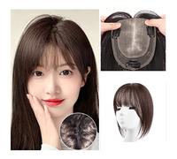 Parrucche Di Capelli Umani Parrucca da donna Pezzo for capelli Toppa for capelli Pezzo for capelli Capelli soffici Aumentare il volume dei capelli Frangia for capelli veri Coprire Parrucca for capelli