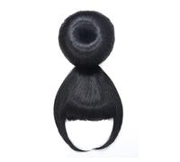 Parrucche Di Capelli Umani Parrucche for sostituzione dei capelli Panino retrò con frangia Una parrucca perfetta for le feste di tutti i giorni Capelli Intrecciati Per Capelli Umani(A)